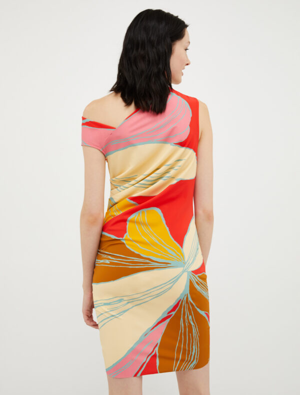 Asymmetric jersey mini dress - Slika 2