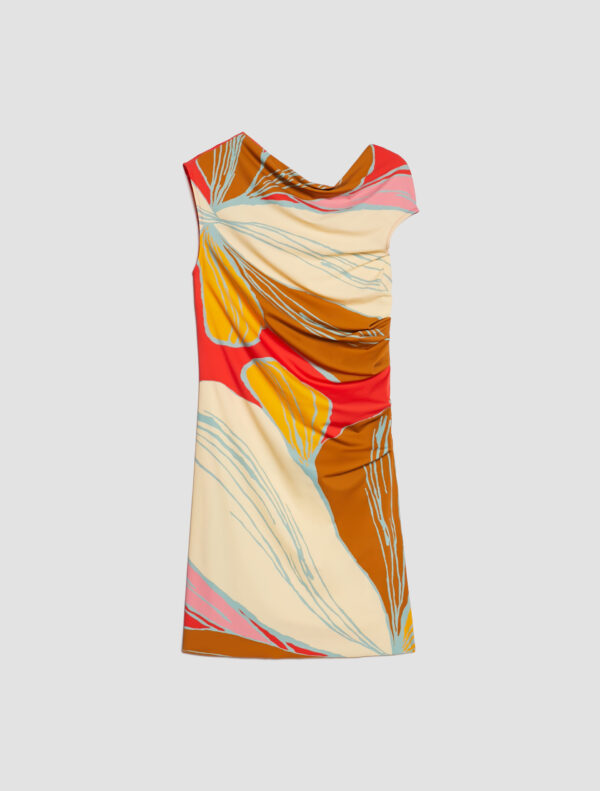 Asymmetric jersey mini dress - Slika 5