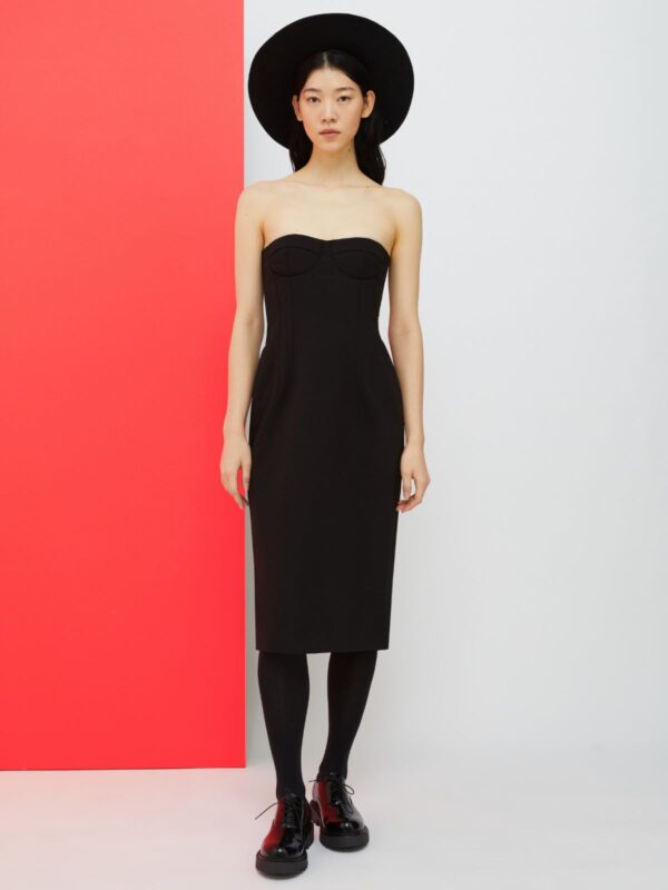 De-Coated with Anna Dello Russo bustier midi dress - Slika 4