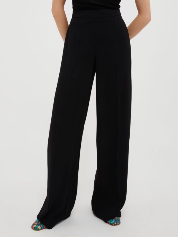 Straight-cut satin trousers - Slika 1