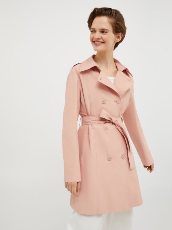 Double-breasted cropped trench coat - Slika 1