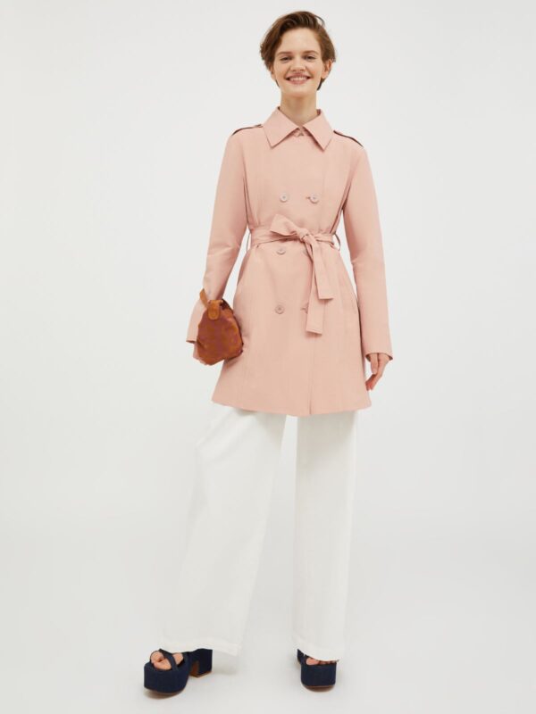 Double-breasted cropped trench coat - Slika 4
