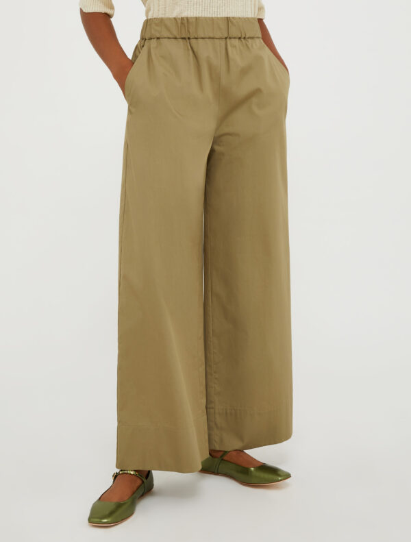 Wide-leg poplin trousers 5 Wide-leg poplin trousers - Slika 1
