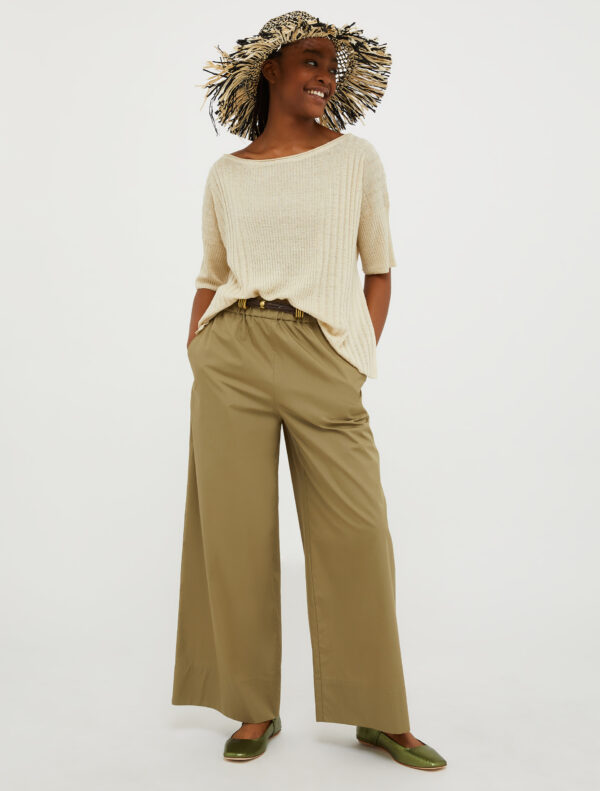 Wide-leg poplin trousers 9 Wide-leg poplin trousers - Slika 5