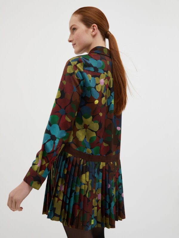 Camouflage-print satin shirt dress - Slika 2