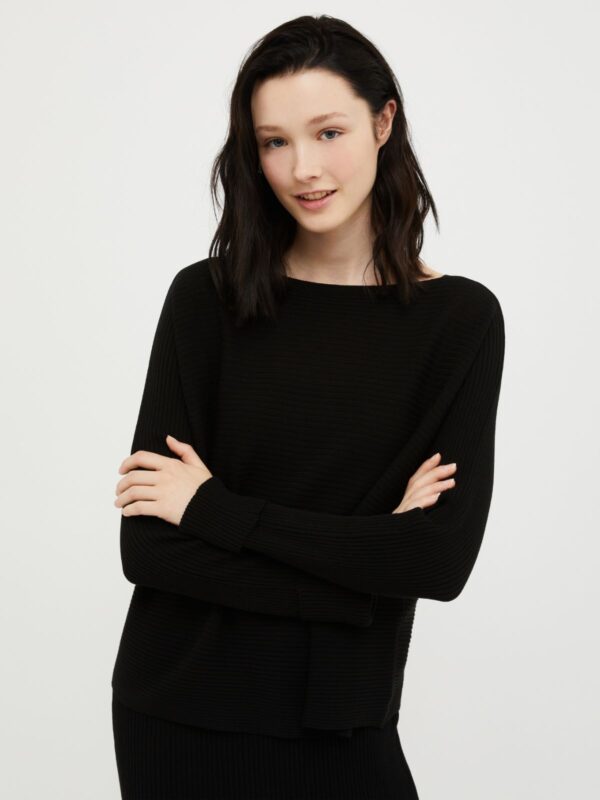 Ribbed knitted jumper - Slika 1