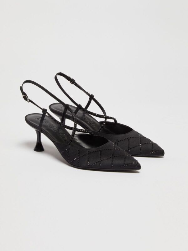 Rhinestone-embellished satin slingbacks 6 Rhinestone-embellished satin slingbacks - Slika 2