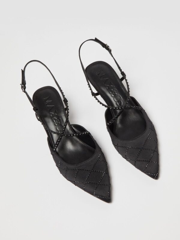 Rhinestone-embellished satin slingbacks 7 Rhinestone-embellished satin slingbacks - Slika 3