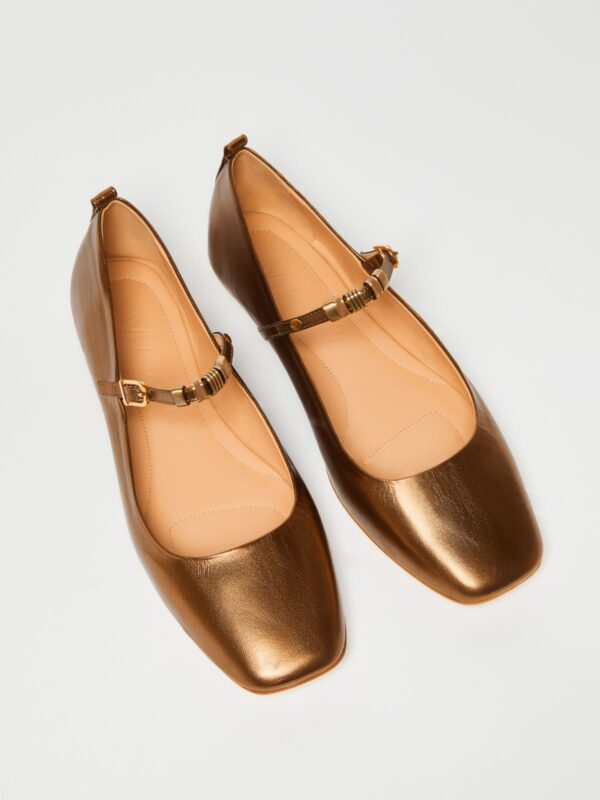 Laminated leather ballet flats - Slika 3