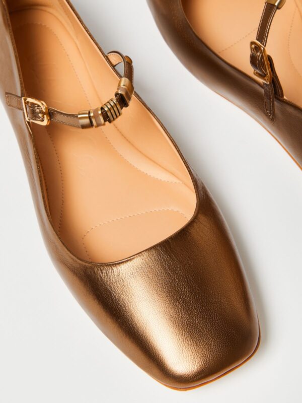 Laminated leather ballet flats - Slika 4