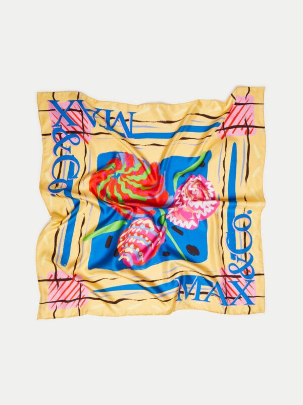 Floral-print silk-twill scarf - Slika 1