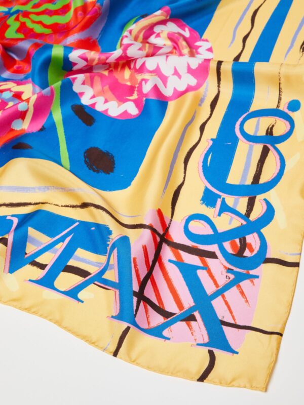 Floral-print silk-twill scarf - Slika 2