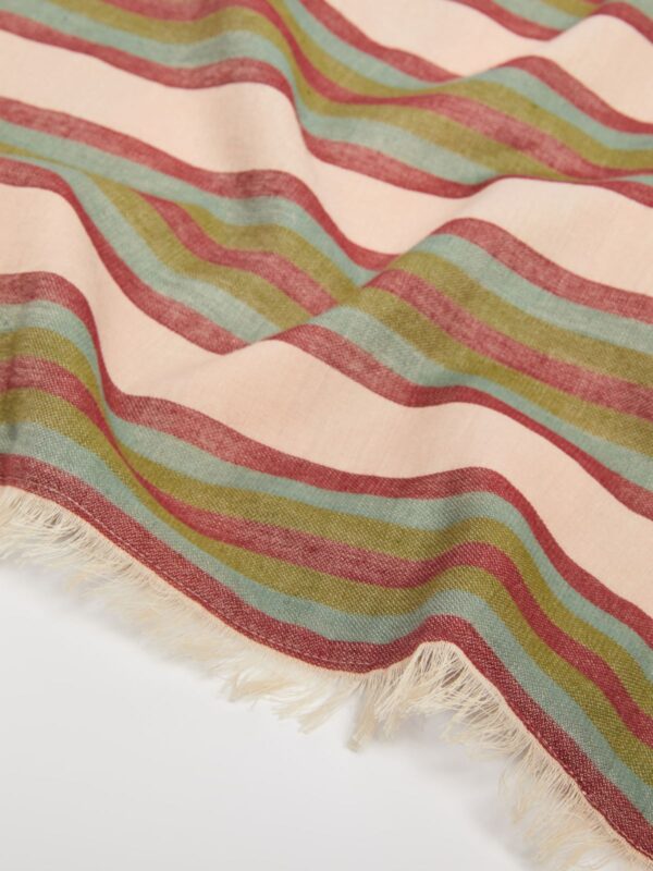 Striped cotton scarf 5 Striped cotton scarf - Slika 2