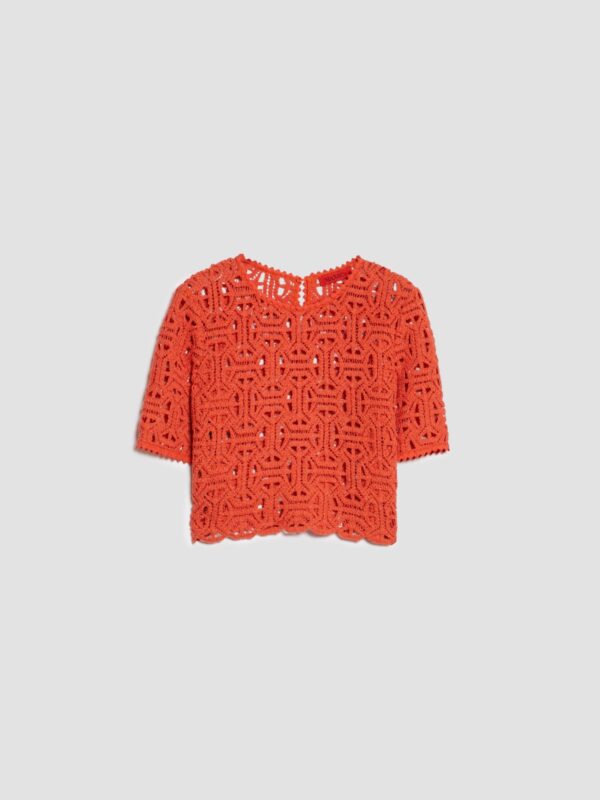 Macramé-jersey top - Slika 5