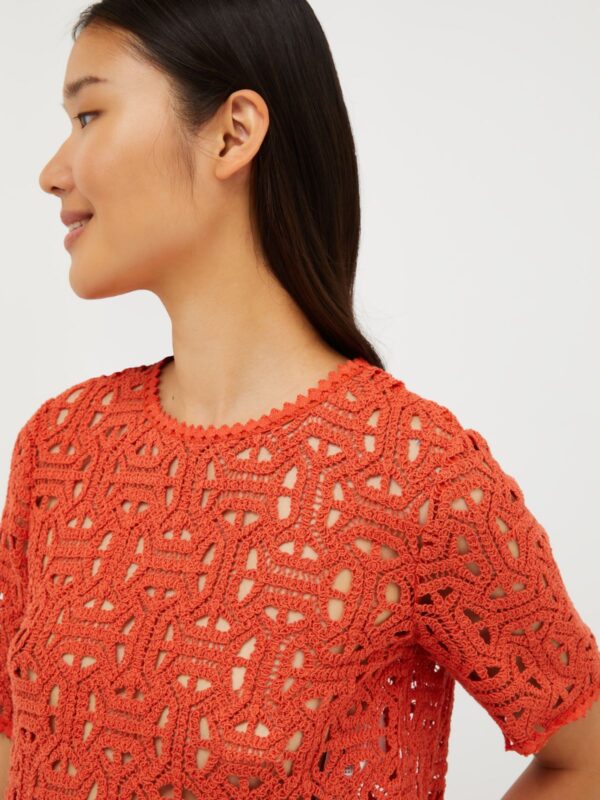 Macramé-jersey top - Slika 3