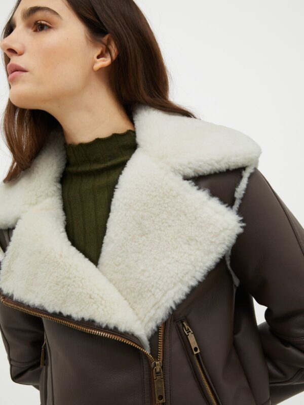 Plush-lined biker jacket 7 Plush-lined biker jacket - Slika 3