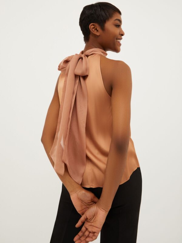 Satin halterneck top - Slika 2