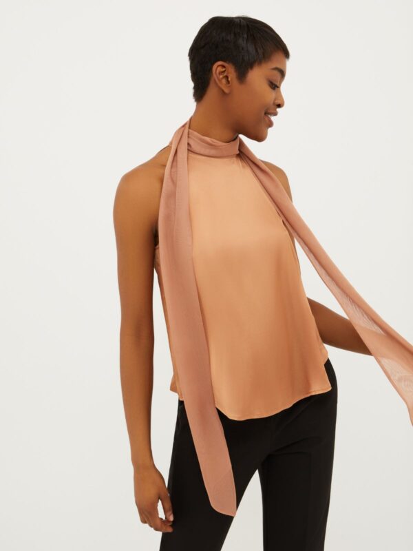 Satin halterneck top - Slika 1