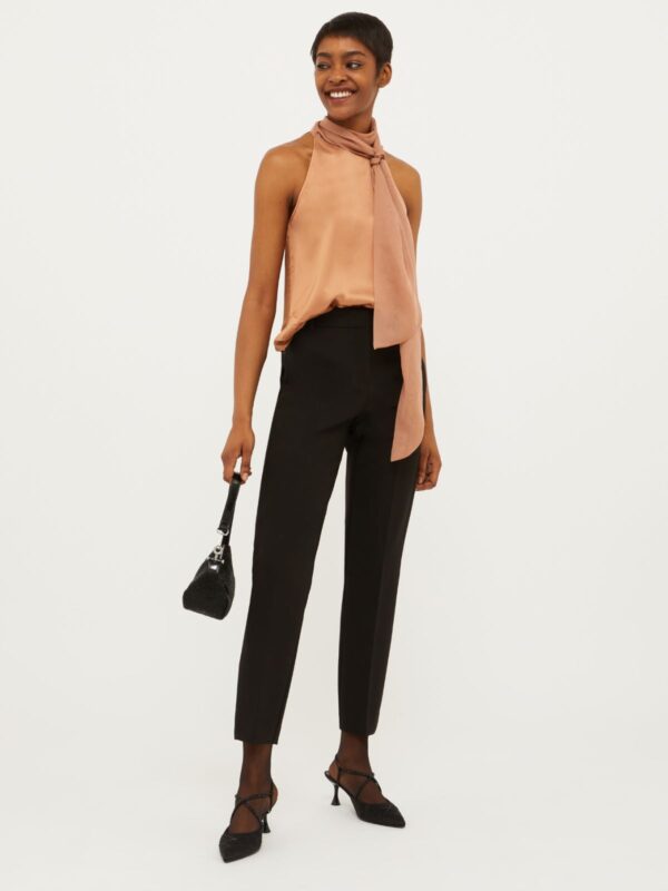 Satin halterneck top - Slika 4