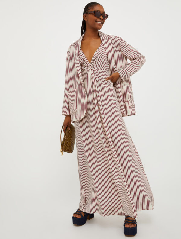 V-neck silk maxi dress 8 V-neck silk maxi dress - Slika 4