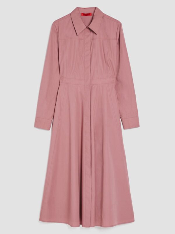 Poplin midi shirt dress - Slika 5