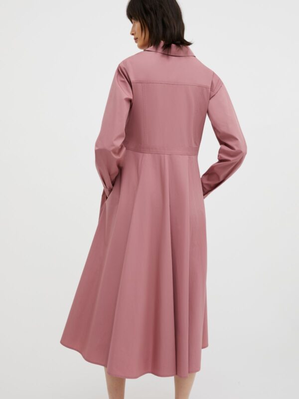 Poplin midi shirt dress - Slika 2