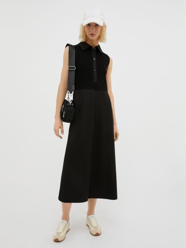 Jersey and gabardine dress - Slika 4