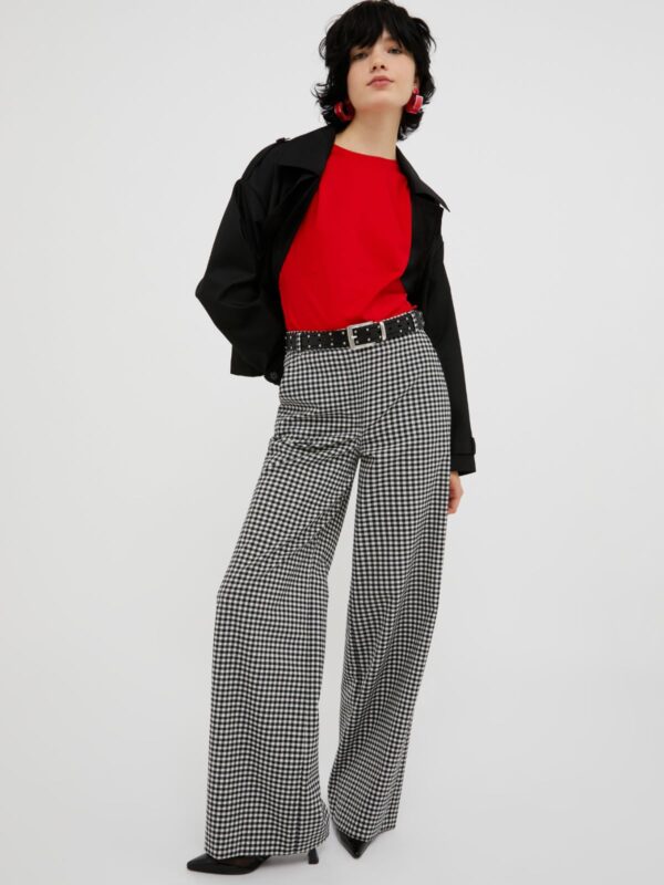 Wide-fit wool-blend trousers - Slika 4