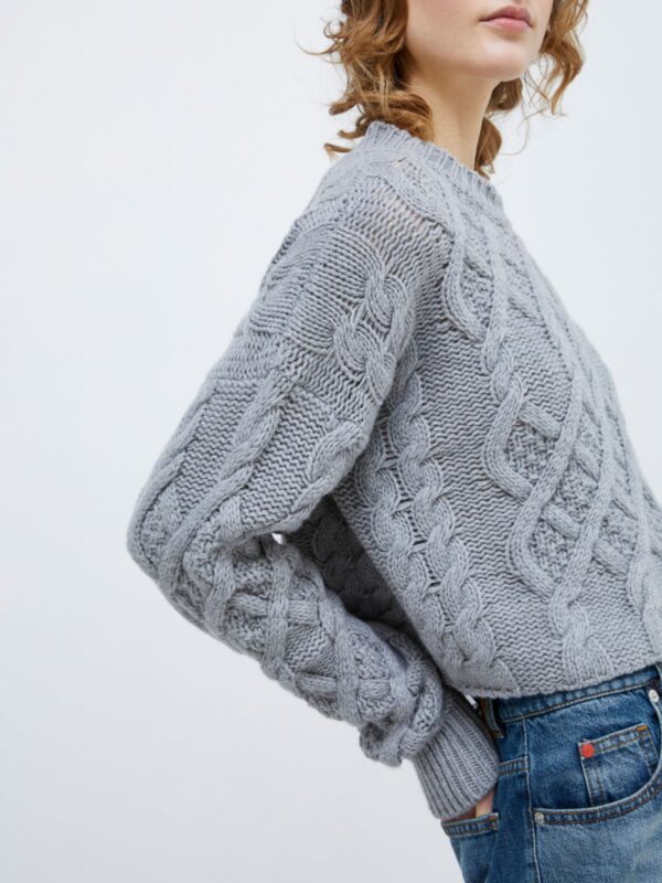 Cable-knit wool jumper - Slika 3