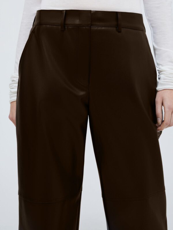 Coated-jersey wide-leg trousers - Slika 3