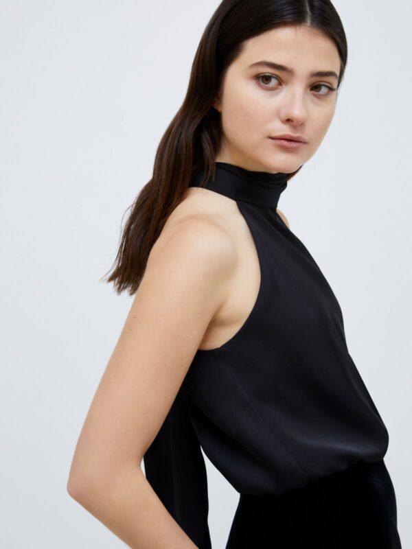 Satin and velvet mini dress - Slika 3