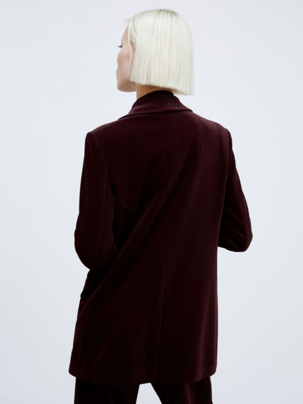 Velvet-jersey tuxedo blazer - Slika 2