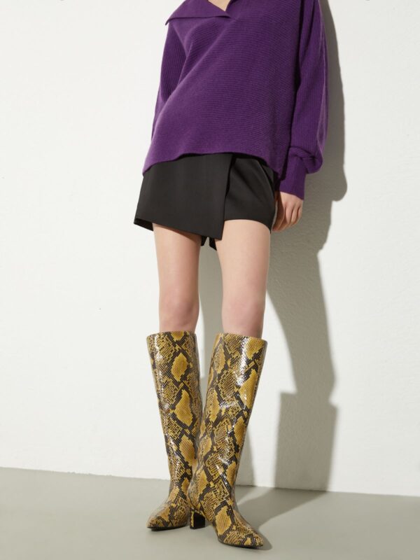 Python-print leather boots - Slika 5