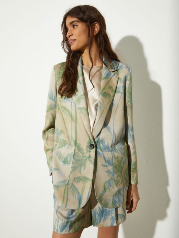 Straight-fit satin blazer - Slika 1