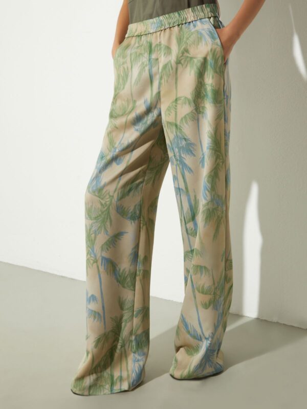 Wide-leg satin trousers - Slika 1
