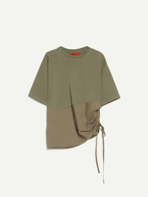 Drawstring cotton T-shirt - Slika 5