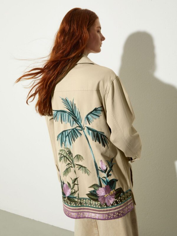 Embroidered gabardine jacket - Slika 2