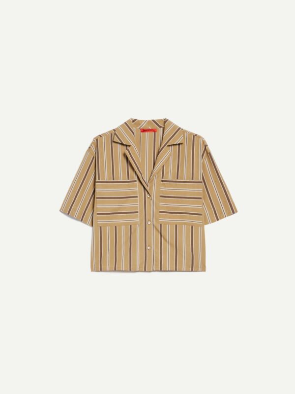 Cropped cotton-poplin shirt - Slika 5
