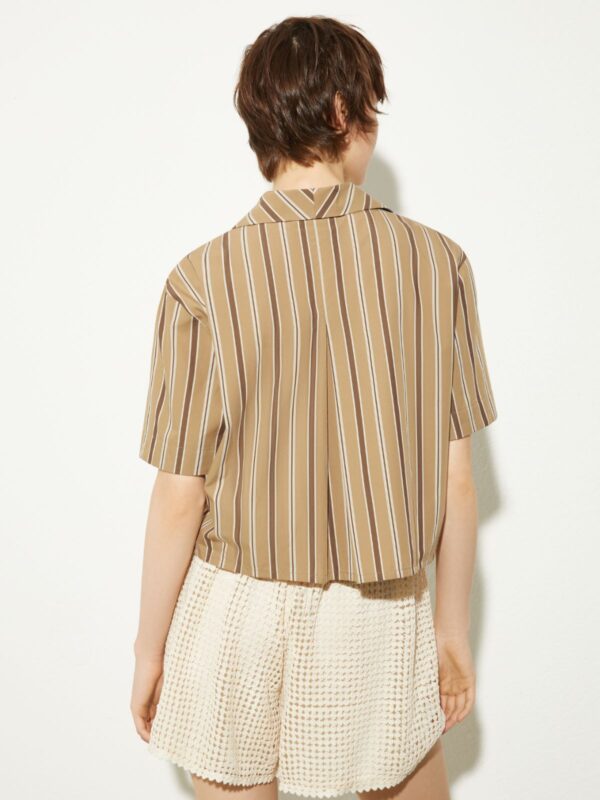 Cropped cotton-poplin shirt - Slika 2