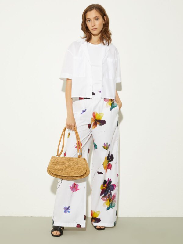 Wide-leg poplin trousers 8 Wide-leg poplin trousers - Slika 4