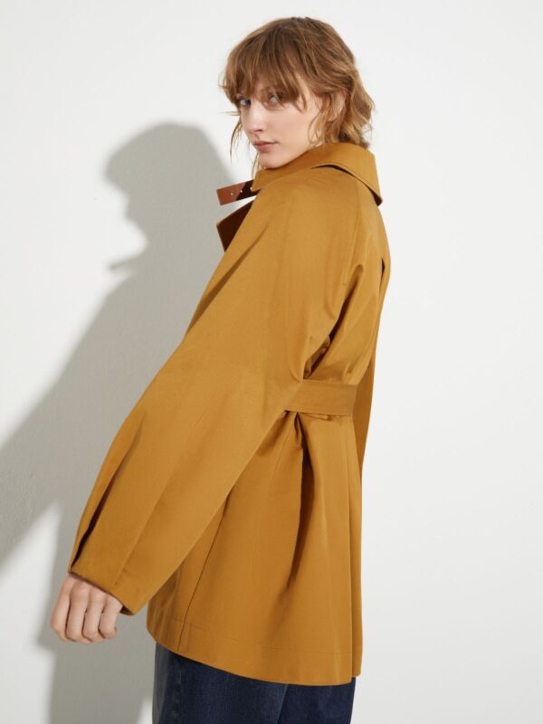Cotton-gabardine mini trench coat - Slika 3