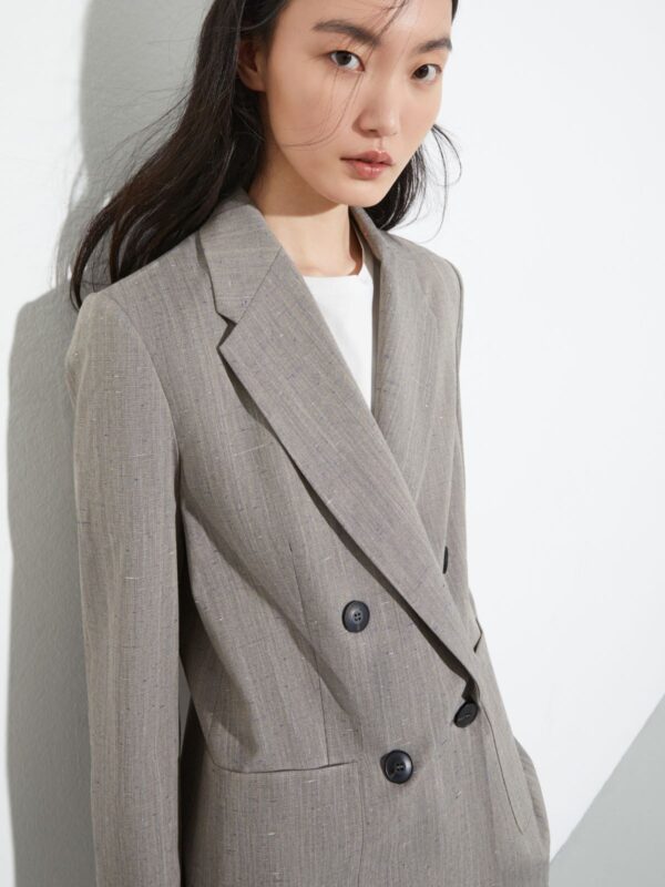 Slubby double-breasted blazer 7 Slubby double-breasted blazer - Slika 3