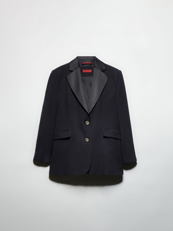 Single-breasted tuxedo blazer - Slika 5