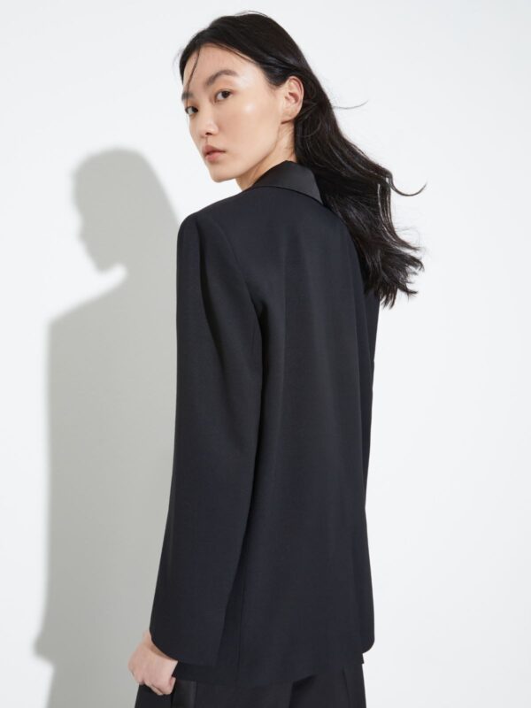 Single-breasted tuxedo blazer - Slika 2