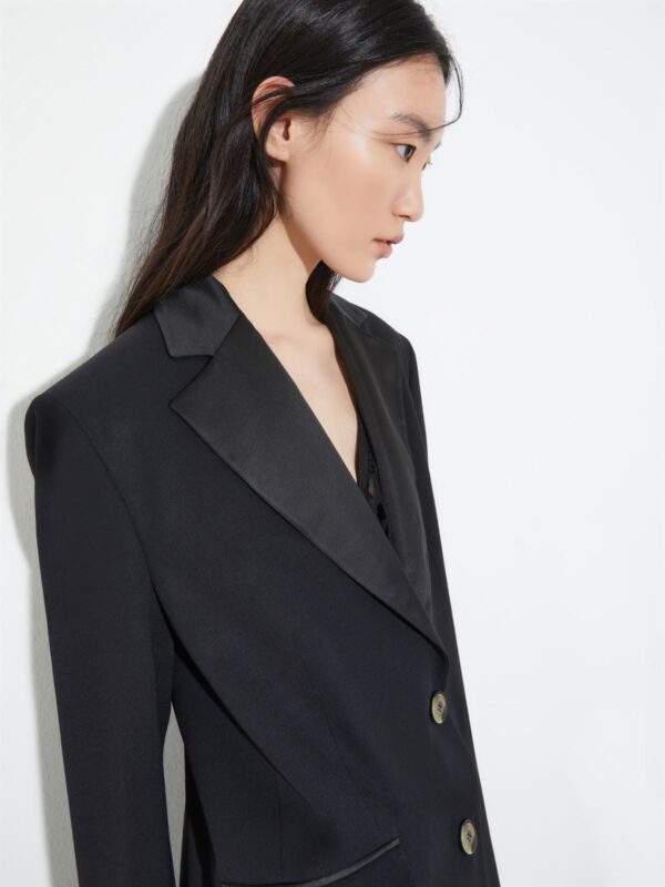 Single-breasted tuxedo blazer - Slika 3
