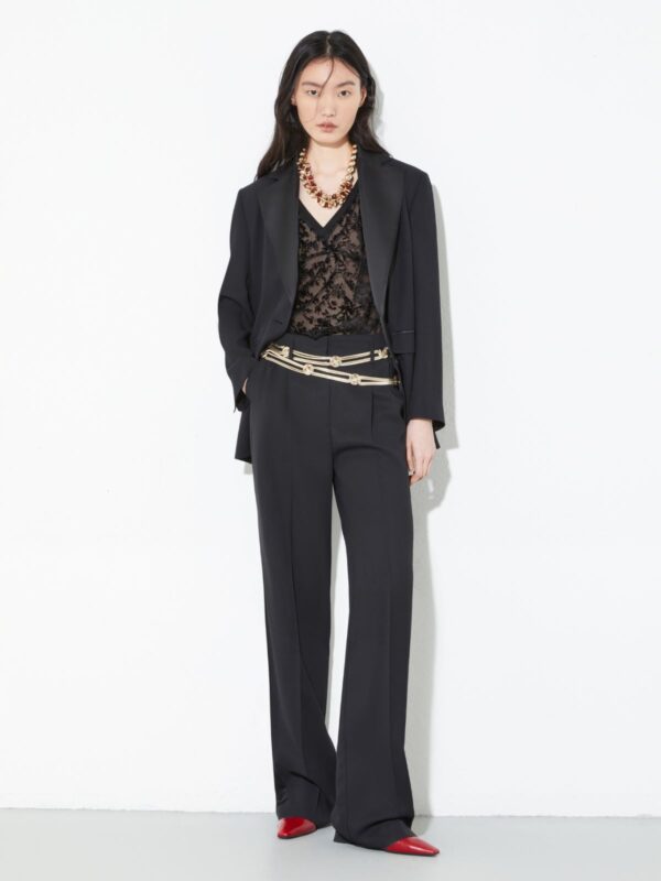 Single-breasted tuxedo blazer - Slika 4