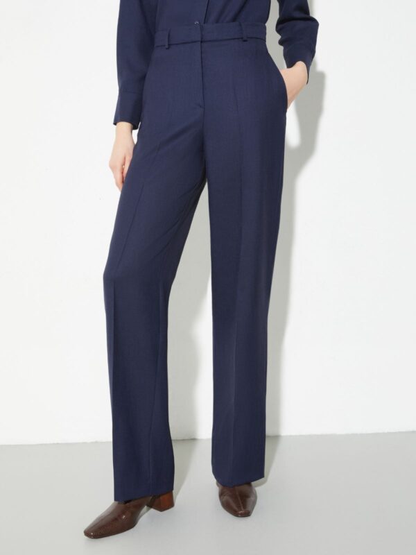 Wide-leg slubby twill trousers 16 6136015302002 f elide normaljpgproduct