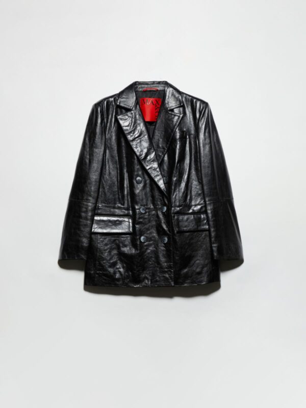 Double-breasted leather blazer - Slika 5