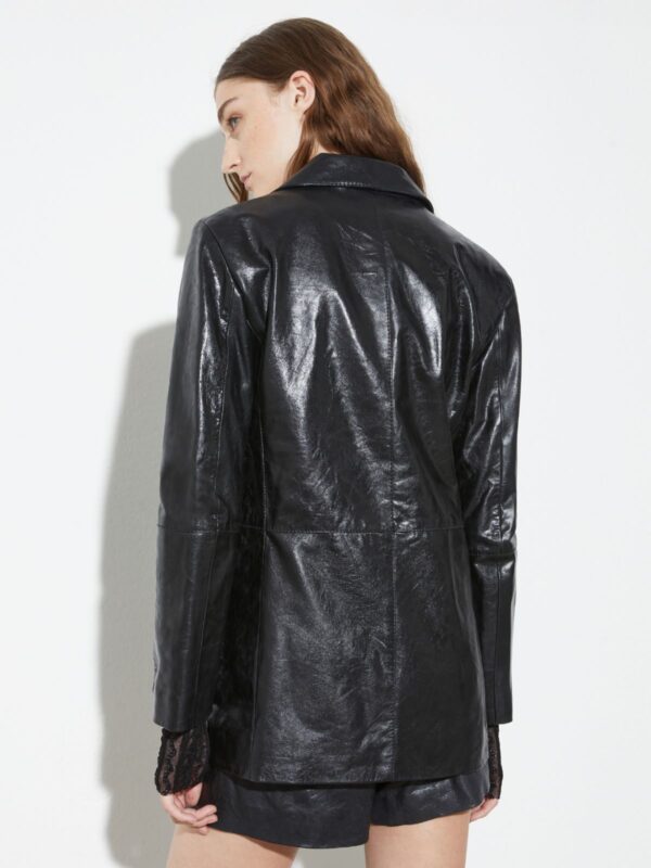 Double-breasted leather blazer - Slika 2