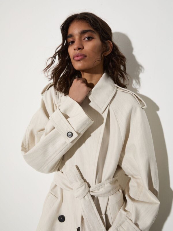 Undyed gabardine trench coat 8 Undyed gabardine trench coat - Slika 3